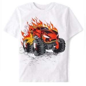 Children’s place size small boys monster truck graphic short sleeve tee …